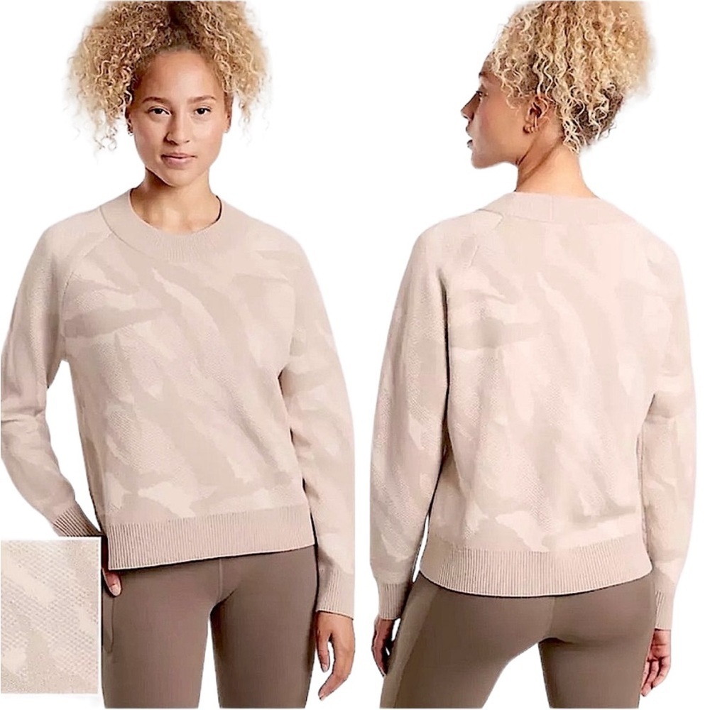 ATHLETA Jacquard Merino Wool Knit Crewneck Pullover - Picture 1 of 11